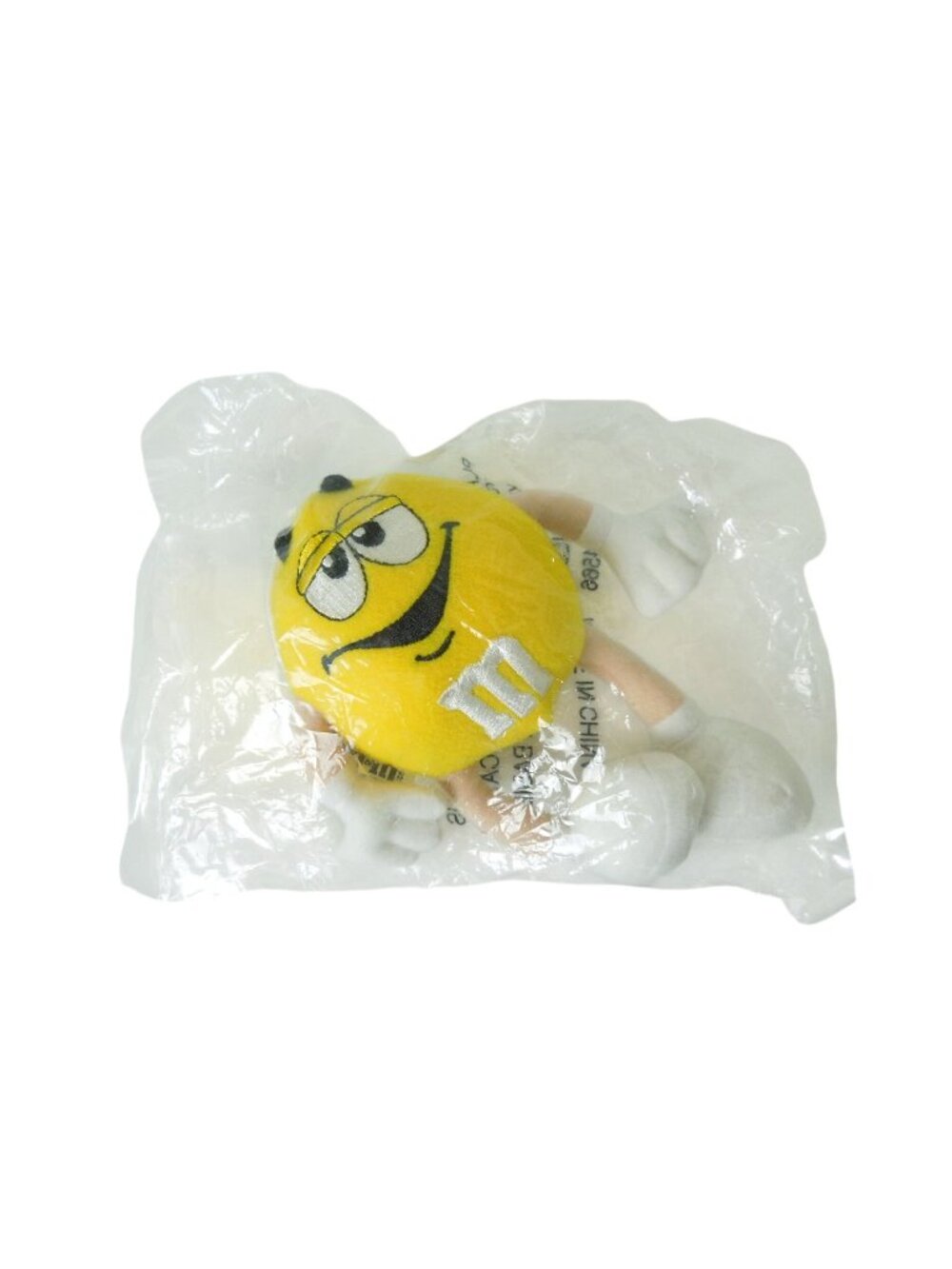 Vintage 1997 M&M’s Yellow Plush Ornament Sealed Mars Candy Character 5"
